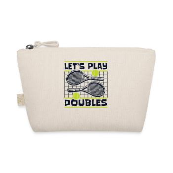Let's Play Doubles Tennisspieler Tennisschläger - Bio-Täschchen - Natur - Vorne