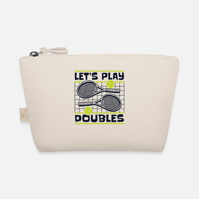 Let's Play Doubles Tennis Player Racket Organic Pouch