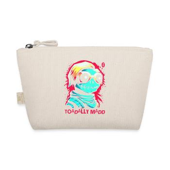 Cartoon Portrait, Totally Crazy Toad - Organic Pouch - nature - Front