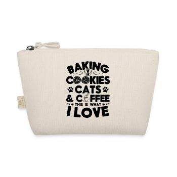 Baking Cookies Cats & Coffee This is what I Love - - Organic Pouch - nature - Front
