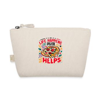 Life Happens Pizza Helps - Organic Pouch - nature - Front