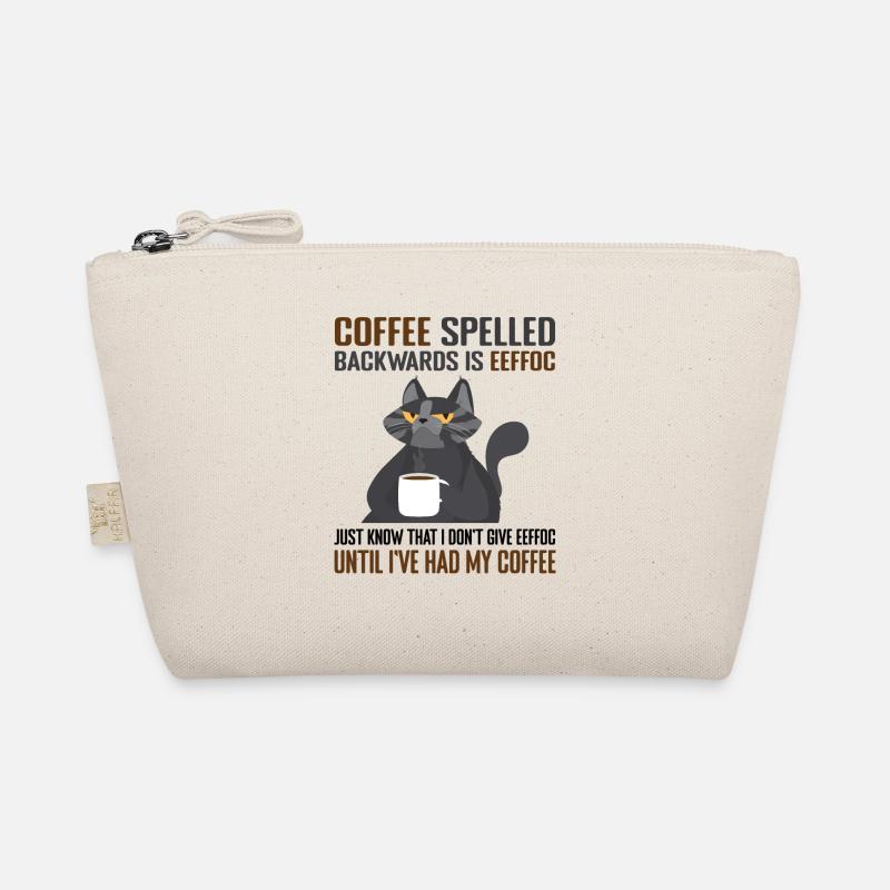 Coffee Spelled Backwards Is Eeffoc Cats & Coffee Organic Pouch