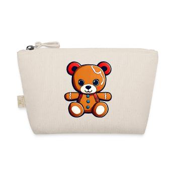 Cute Gingerbread Teddy Bear - Organic Pouch - nature - Front