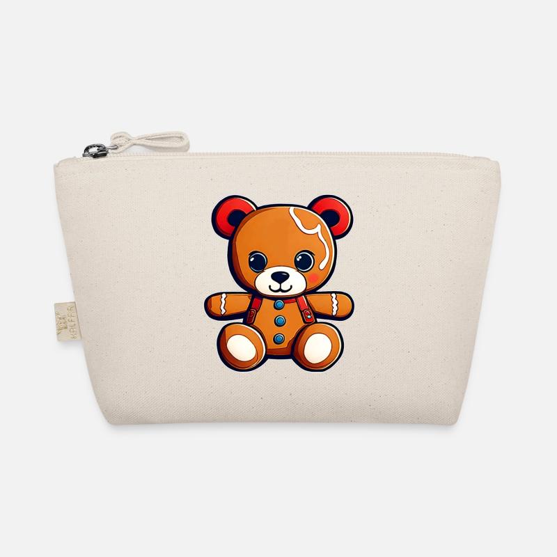 Cute Gingerbread Teddy Bear Organic Pouch