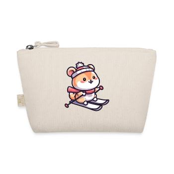 Cute hamster while skiing - Skiing holiday in the - Organic Pouch - nature - Front