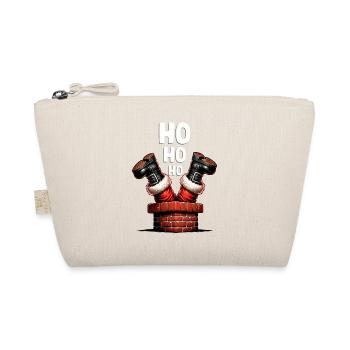 Hohoho Weihnachtsmann im Kamin - Bio-Täschchen - Natur - Vorne