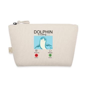 Dolphin Phone Display Dolphin Is - Organic Pouch - nature - Front