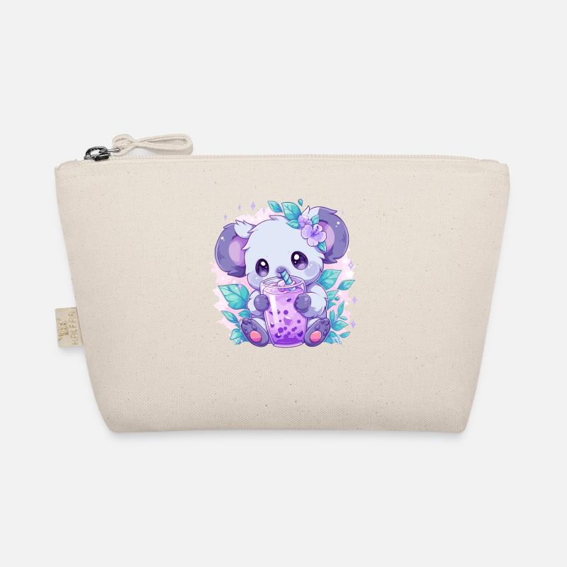 Kawaii Koala trinkt Boba Bubble Tea Chibi Bio-Täschchen