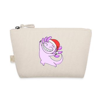 Axolotl Weihnachten - Bio-Täschchen - Natur - Vorne