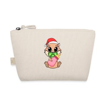Guinea Pig Baby Weihnachten Meereschwein - Bio-Täschchen - Natur - Vorne