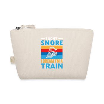 I don ́t Snore i dream i am a Train - Organic Pouch - nature - Front