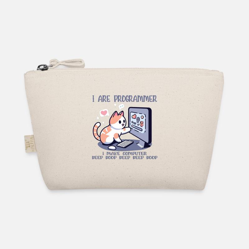I are programmer, funny cat Organic Pouch