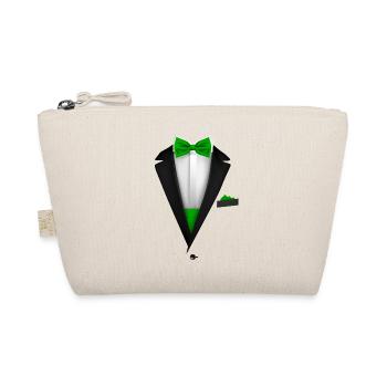Tuxedo design with Green Bowtie For Weddings And - Organic Pouch - nature - Front