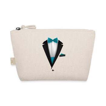Tuxedo design with Blue Bowtie For Weddings And - Organic Pouch - nature - Front