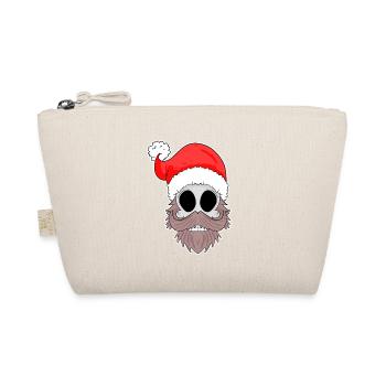 Weihnachtsmann Totenkopf - Bio-Täschchen - Natur - Vorne