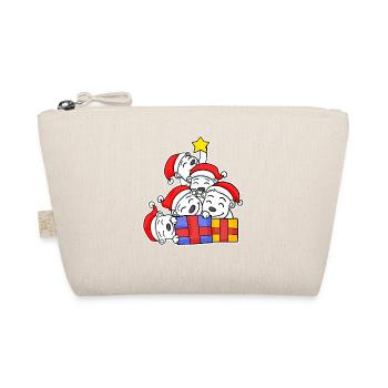 Bear, Christmas Tree, Christmas Polar Bear, Polar Bear - Organic Pouch - nature - Front