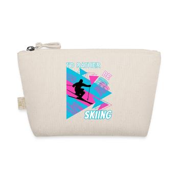 I'd Rather Ski - Ski Winter Sports Skier - Organic Pouch - nature - Front
