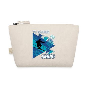 I'd Rather Ski - Ski Winter Sports Skier - Organic Pouch - nature - Front