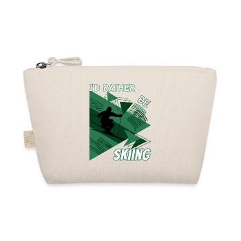 I'd Rather Ski - Ski Winter Sports Skier - Organic Pouch - nature - Front