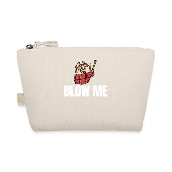 Blow Me Dudelsackliebhaber Dudelsackspieler - Bio-Täschchen - Natur - Vorne