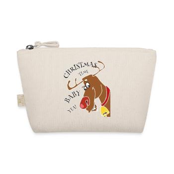 Drôle de renne avec le dicton de Noël - Trousse biologique - nature - Devant