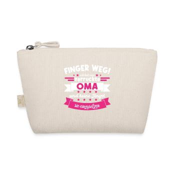 Verrückte Oma Finger weg lustiger Spruch Geschenk - Bio-Täschchen - Natur - Vorne