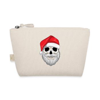 Weihnachtsmann Weihnachten Totenkopf  - Bio-Täschchen - Natur - Vorne