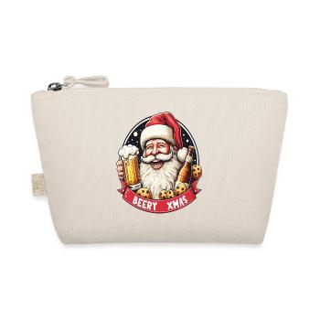 Santa Claus with beers and cookies, beery xmas - Organic Pouch - nature - Front