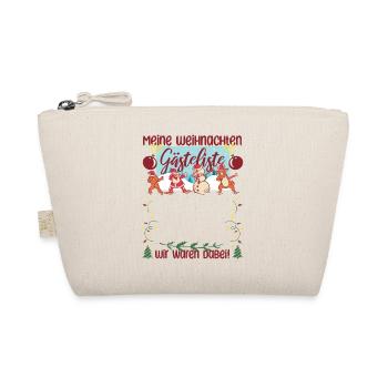 Weihnachten Gästeliste Unterschreiben Party Liste - Bio-Täschchen - Natur - Vorne