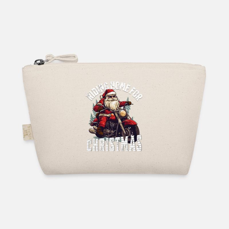 Weihnachtsmann Motorrad Sonnenbrille Weihnachten Bio-Täschchen