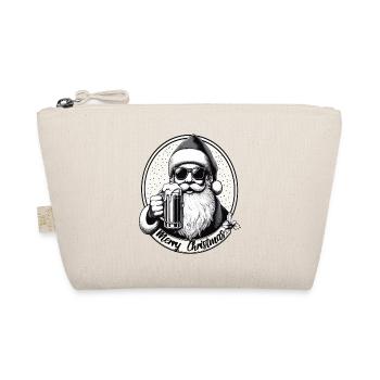 Santa Claus with beer merry christmas - Organic Pouch - nature - Front