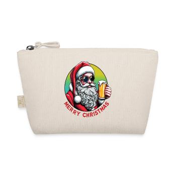 Santa Claus with beer merry christmas - Organic Pouch - nature - Front