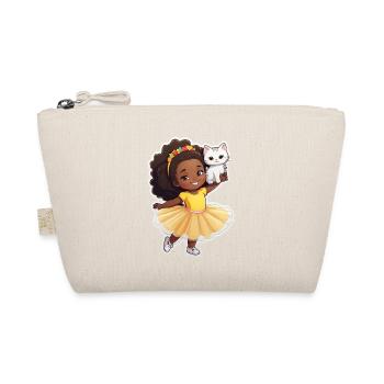 Cheerful child with cat in tutu - Organic Pouch - nature - Front