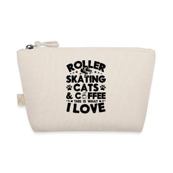 Roller Skating Cats Coffee This Is What I Love - Organic Pouch - nature - Front
