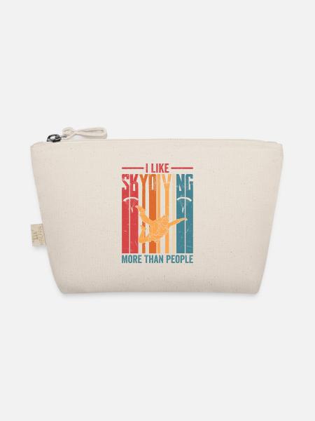 I Like Skydiving More Than People Parachute Skydiv - Organic Pouch - nature - Front
