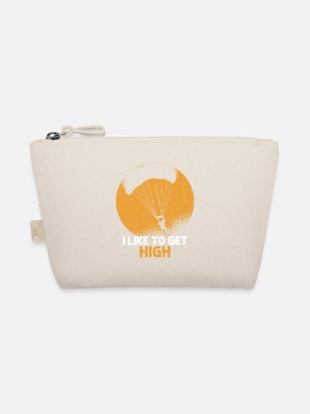 I Like To Get High Parachute Skydiver - Organic Pouch - nature - Front