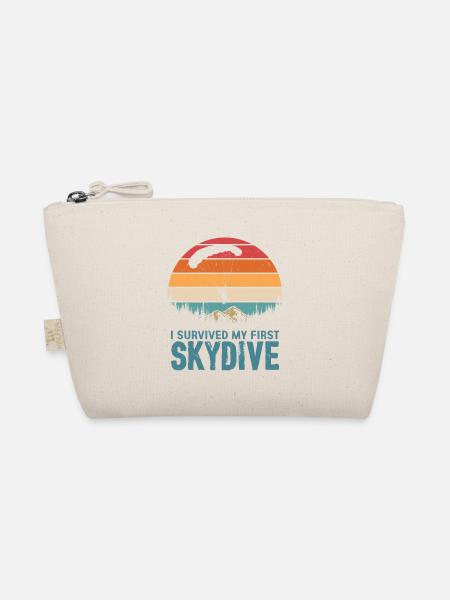 I Survived My First Skydive Skydiver Parachute - Organic Pouch - nature - Front