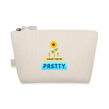 Cause You´re Pretty | Self Love Design - Organic Pouch - nature - Front