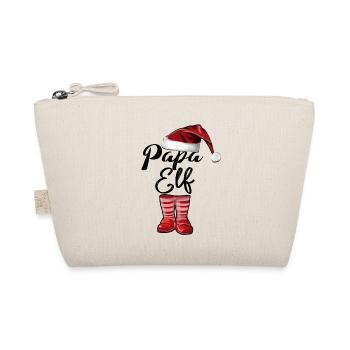Papa Elf – Lustiges Weihnachtsdesign - Bio-Täschchen - Natur - Vorne