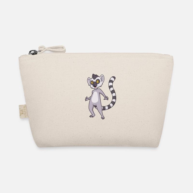 Kawaii Ring-tailed lemur Organic Pouch