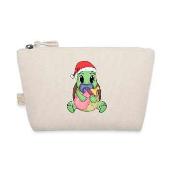Tortue bébé Noël - Trousse biologique - nature - Devant