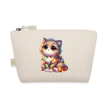 Cute Christmas Cat - Funny - Organic Pouch - nature - Front