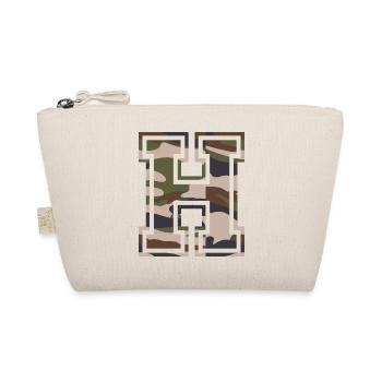 H, Monogram, Camouflage Green-Brown - Organic Pouch - nature - Front