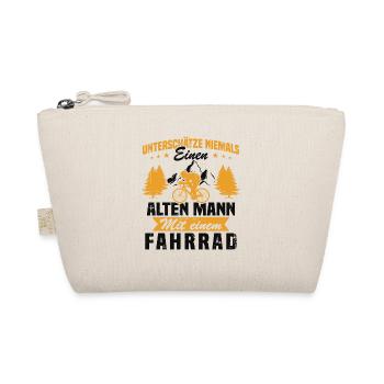 Unterschätze niemals einen alten Mann Mit Fahrrad - Bio-Täschchen - Natur - Vorne