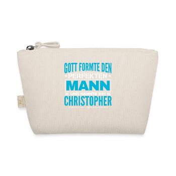 Christopher Name Design - Bio-Täschchen - Natur - Vorne