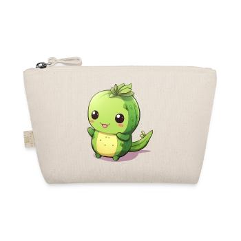 Cute Kawaii Cactus with Big Eyes - Organic Pouch - nature - Front