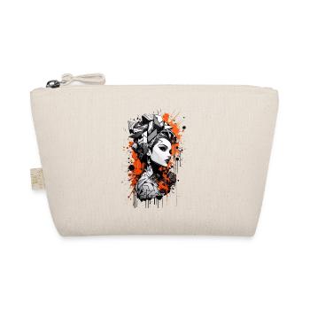 Abstract Colorful Young Woman Graffiti Art - Organic Pouch - nature - Front