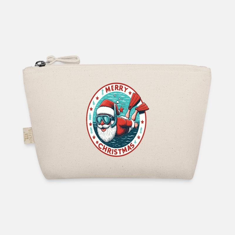 Santa Claus Diving Snorkeling Organic Pouch