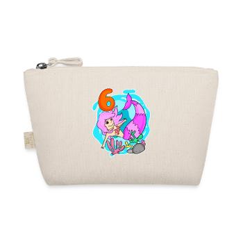 Fille - 6e anniversaire Sirène - Fille - Trousse biologique - nature - Devant