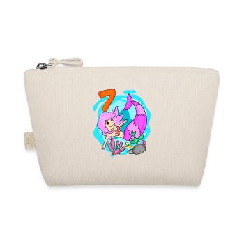 Fille 7 ans 7e anniversaire sirène - Trousse biologique - nature - Devant
